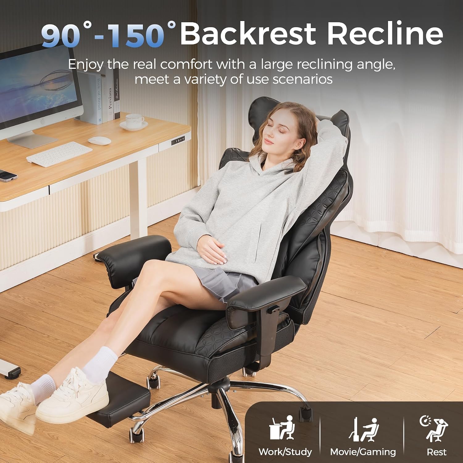 Thumbnail 6 de GTPLAYER Gaming Chair, 400 lb Capacity
