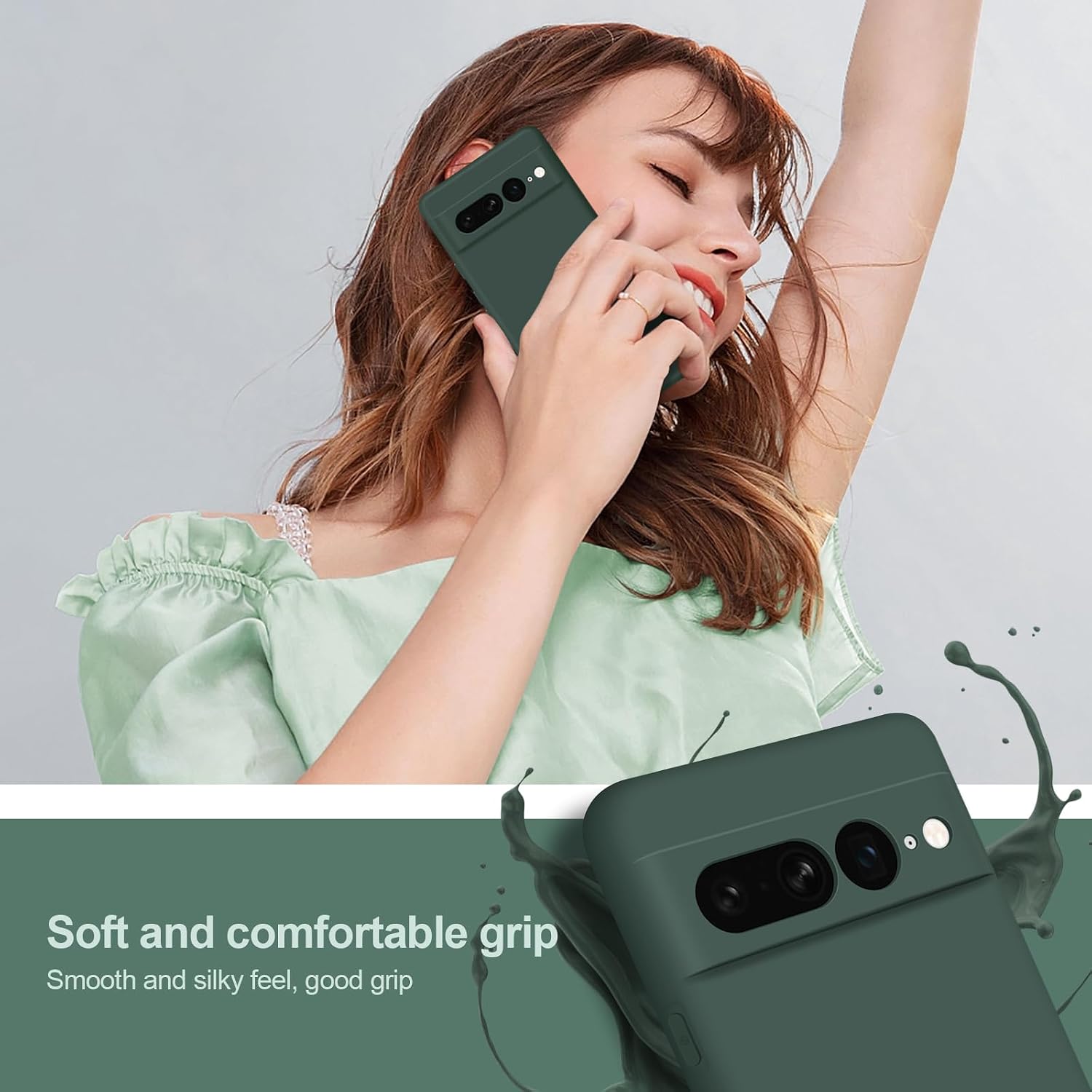 Detalle 2 de Pixel 7 Pro silicone case in green