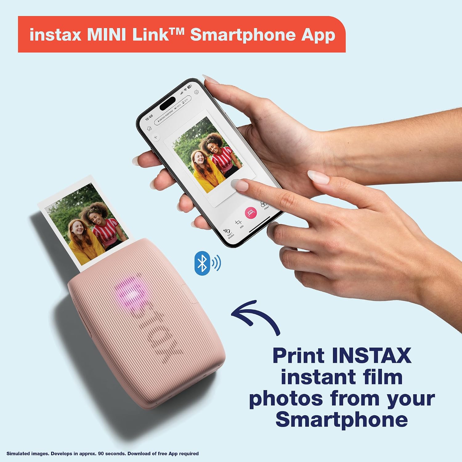 Detalle 2 de Fujifilm 16832194 Instax Mini Link 3 Smartphone Printer, Clay White