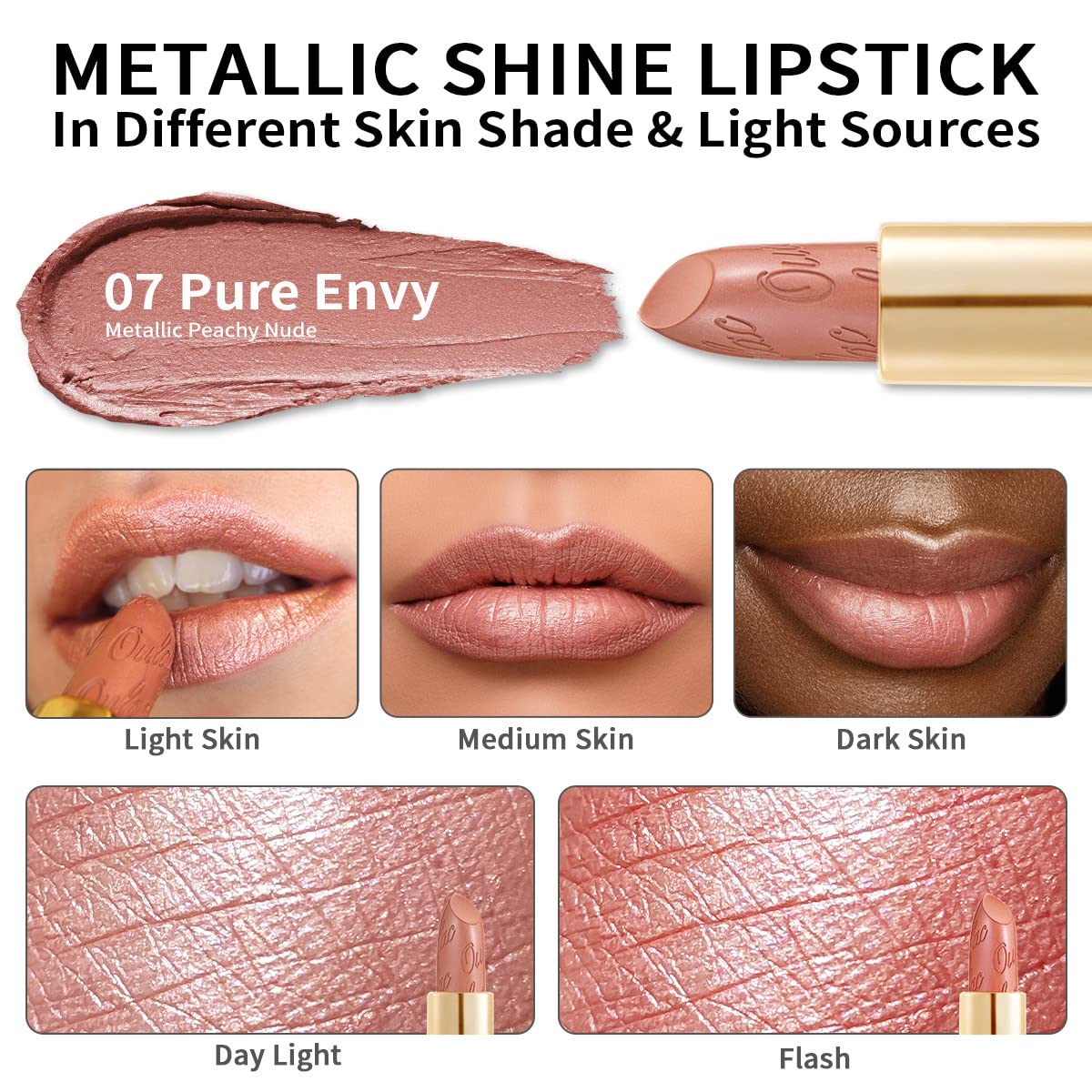 Detalle 1 de OULAC Lippenstift Metallic Glanz Finish 4.3g