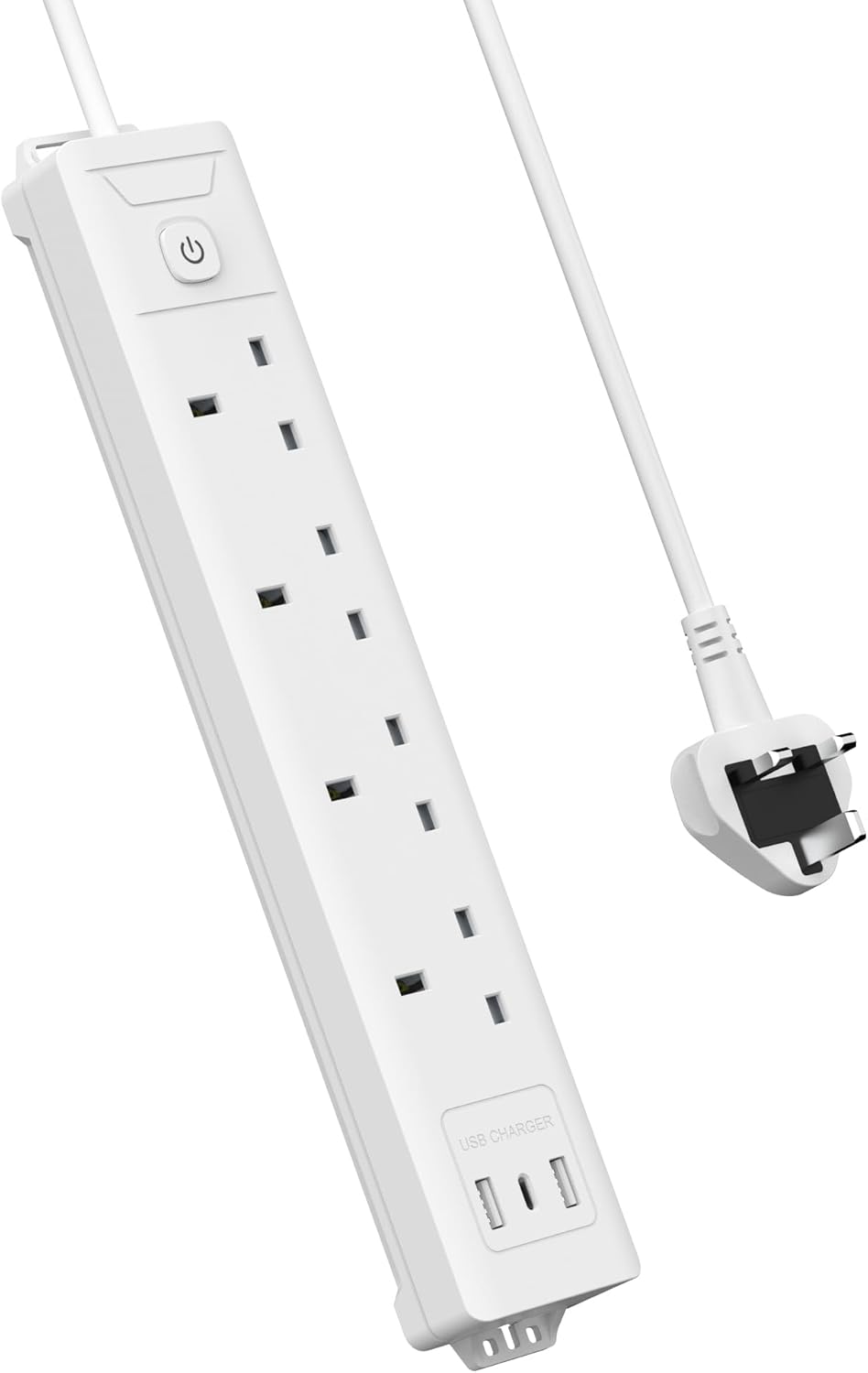 Thumbnail 6 de Mscien 2m Extension Lead with USB Slots – 4-way 3 USB extension socket with wall mounting