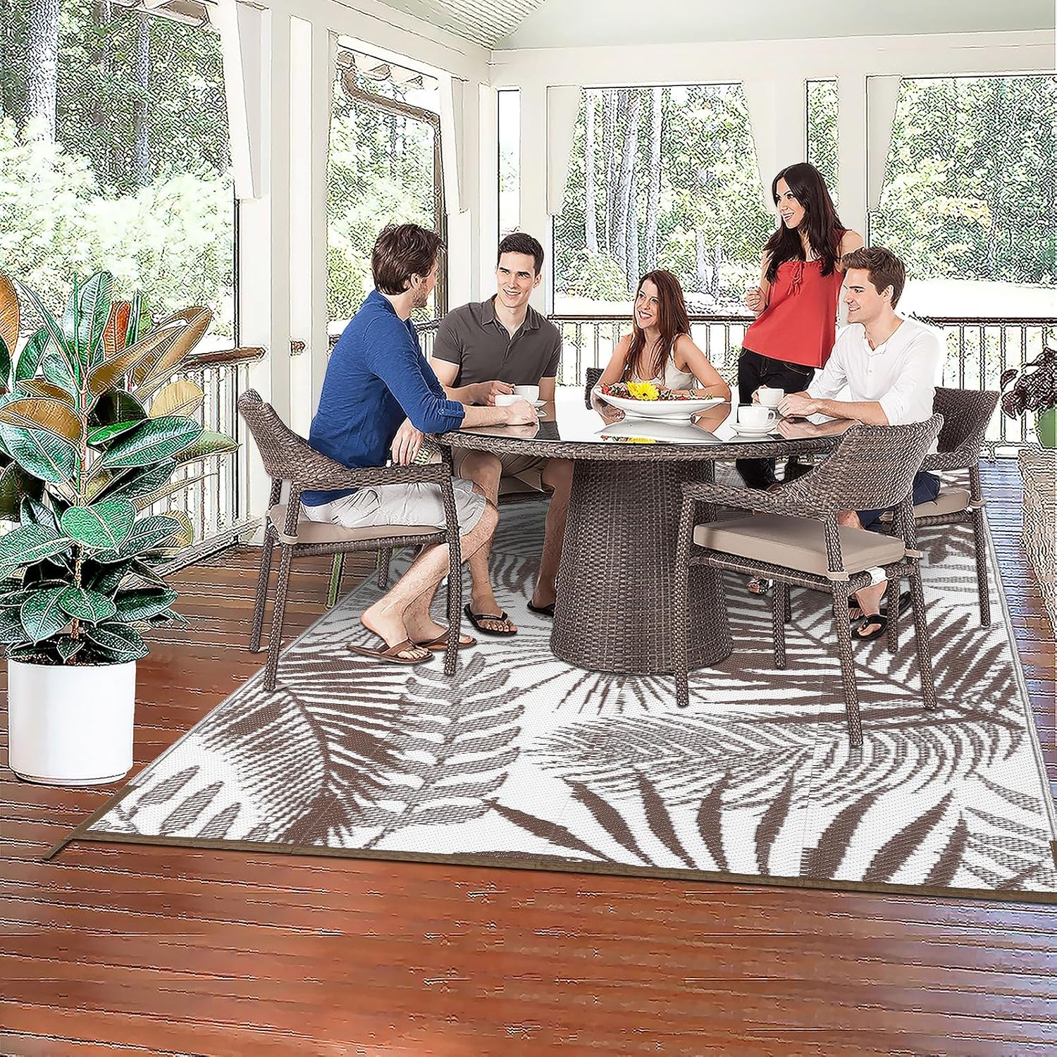 Thumbnail 2 de HiiARug Outdoor Straw Rug 6x9Ft