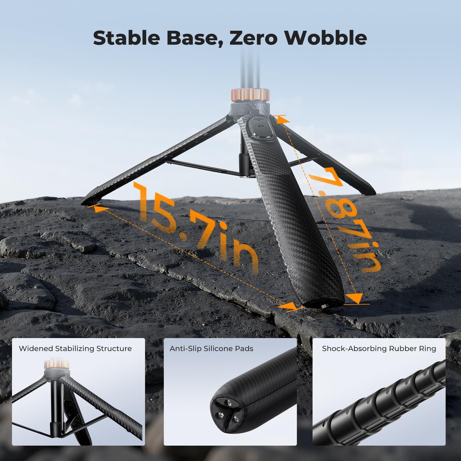 Detalle 2 de K&F CONCEPT 158cm Selfie Stick Tripod