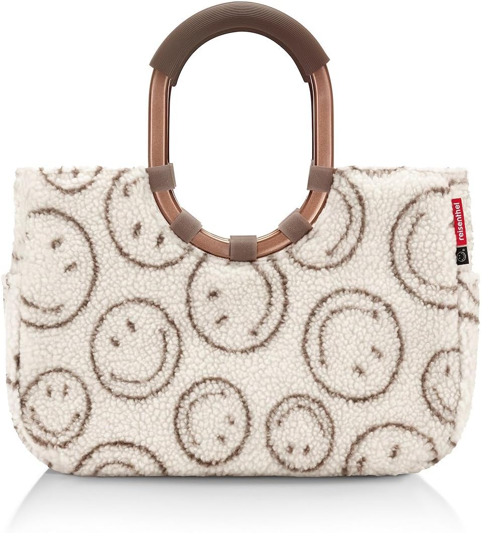Detalle 2 de reisenthel loopshopper M smiley® teddy chocolate – Stabile Einkaufstasche mit viel Funktion