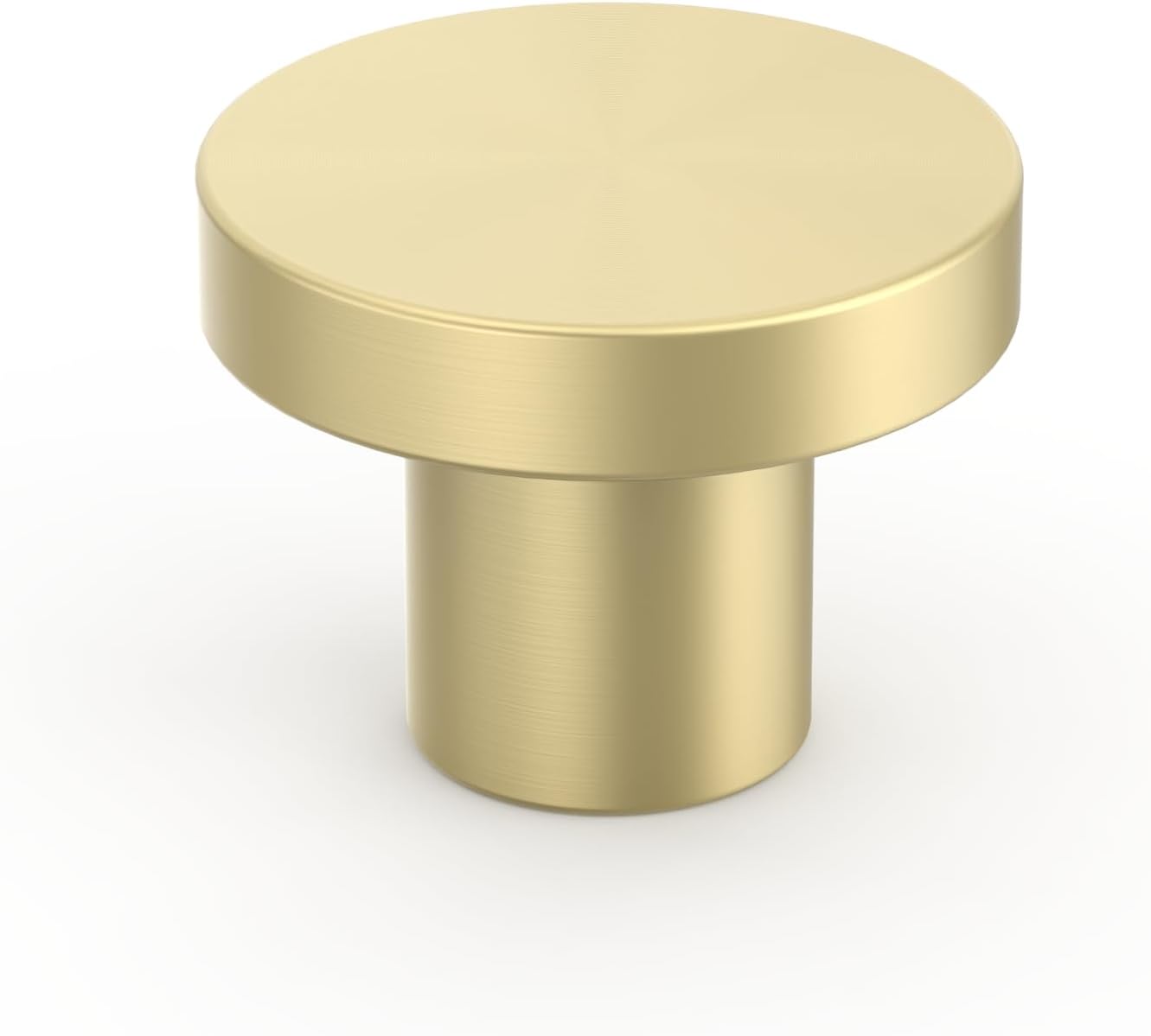 Detalle de Amerdeco 10 Pack Gold Cabinet Knobs – 1.2 Inch Round, Single Hole Drawer Pulls