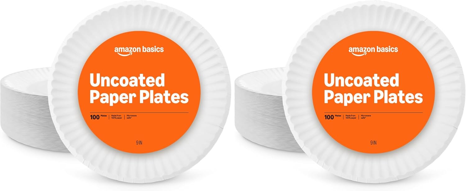Thumbnail 6 de Amazon Basics 9" Uncoated White Paper Plates — 100 Count