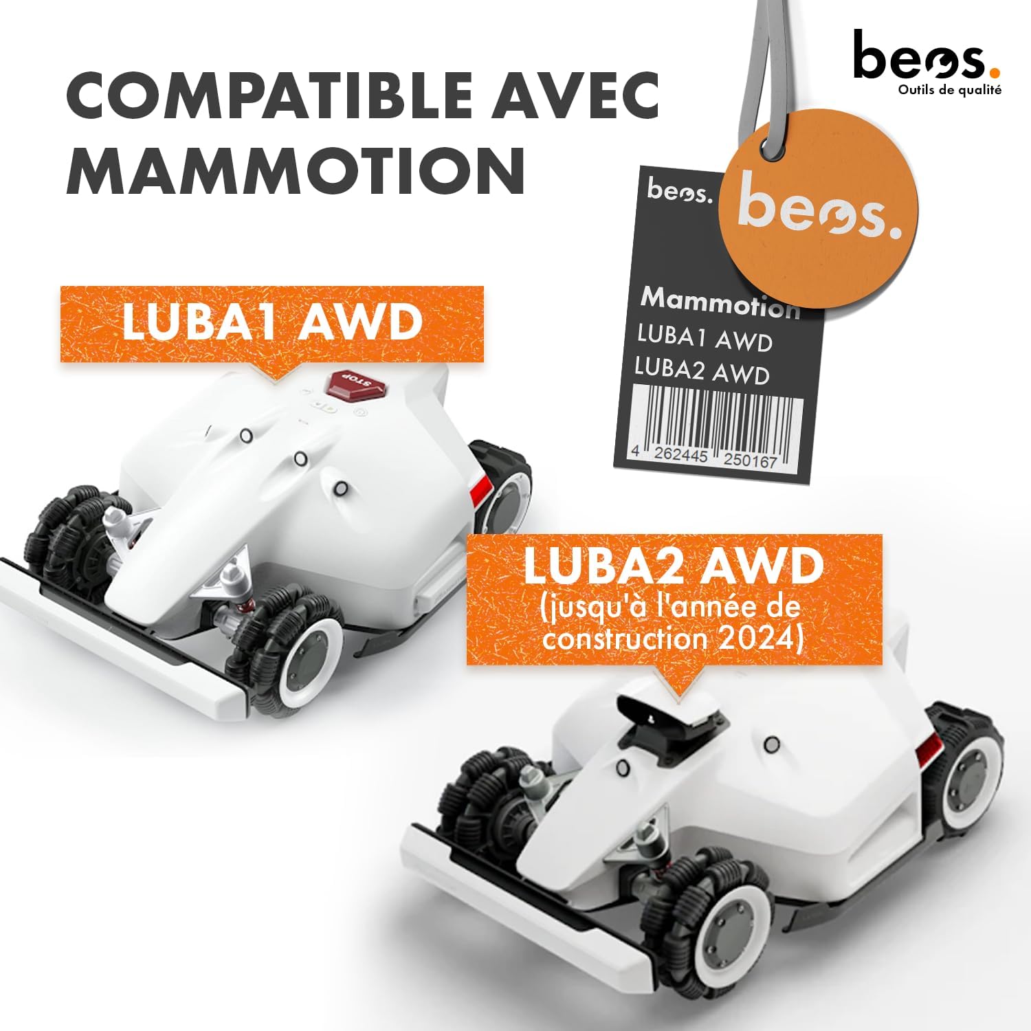 Thumbnail 2 de BEOS Tuning – plateau de lames pour tondeuses-robots, compatible Mammotion LUBA 1 AWD et LUBA 2 AWD (jusqu’en 2024) – 6 compartiments