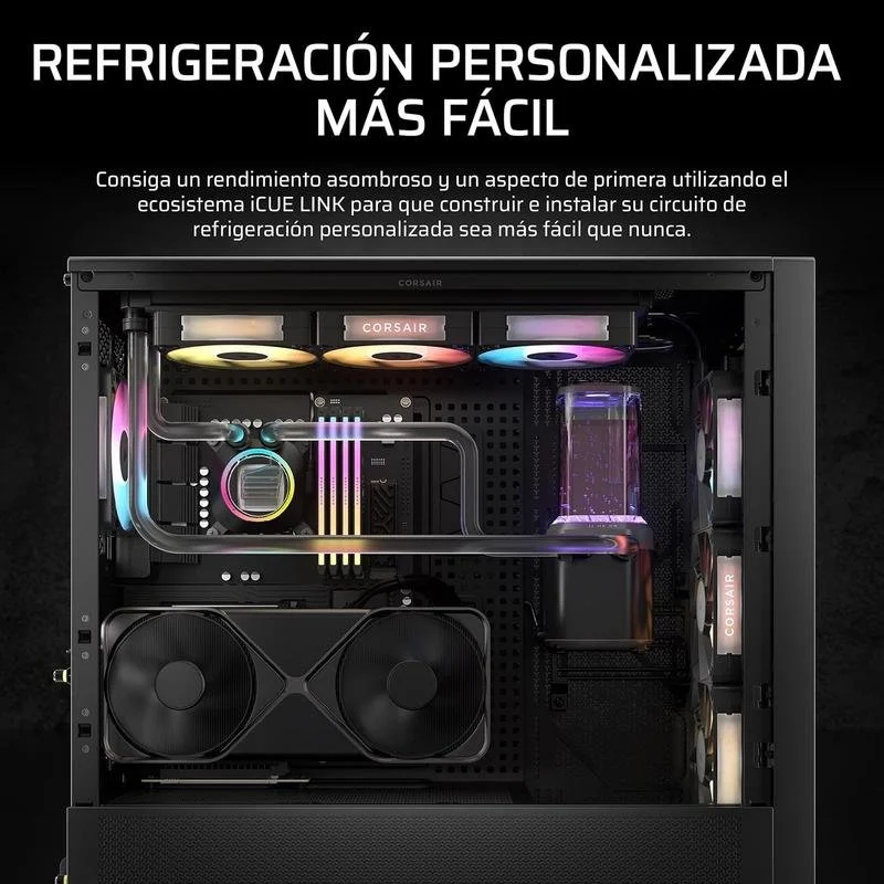 Detalle de Refrigeración Líquida Corsair iCUE Link XH505i RX360: rendimiento extremo y RGB sincronizable