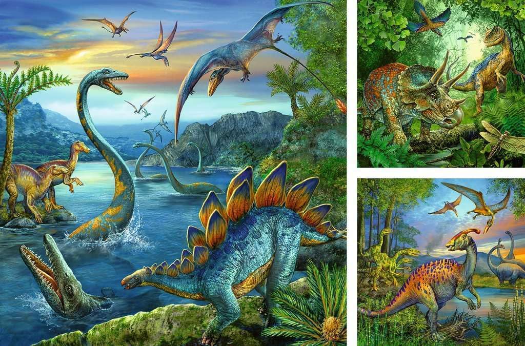 Thumbnail 1 de Ravensburger Puzzle 3x49 “Dinosauri” per bambini (dai 5 anni), 18x18 cm