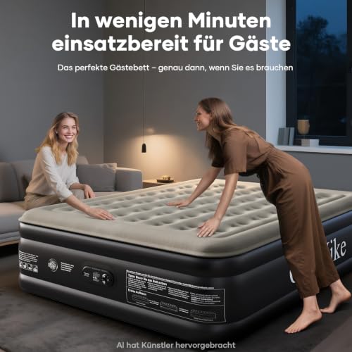 Detalle de OlarHike Luftmatratze selbstaufblasend 180x200x50 cm – Gästebett & Campingmatratze