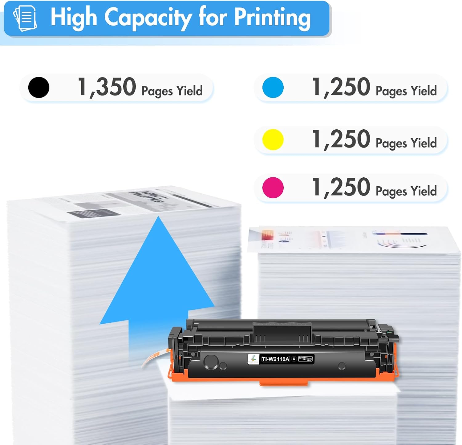 Detalle de 206A Toner Cartridges 4-Pack (206X) for HP Color LaserJet Pro MFP M283/M255 Series