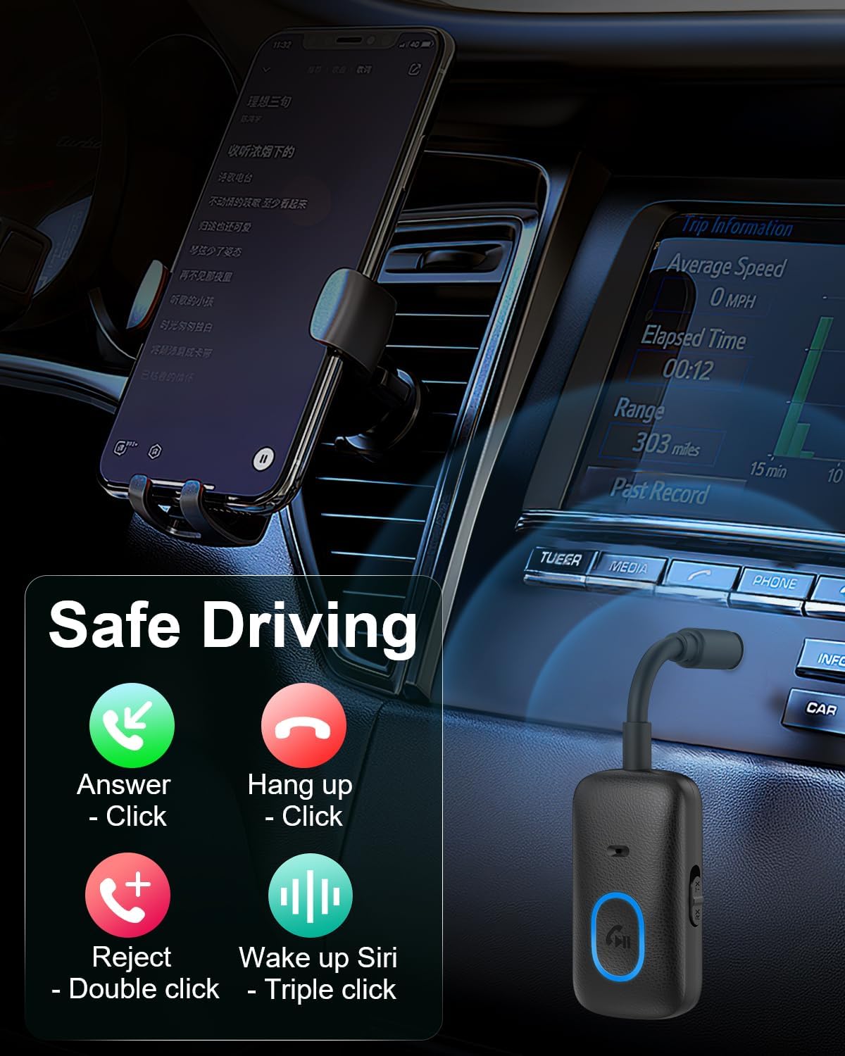 Thumbnail 3 de Ankilo Bluetooth 5.4 Adapter Transmitter (Sender/Empfänger) für Flugzeug & unterwegs – 2-in-1 mit Type‑C Laden