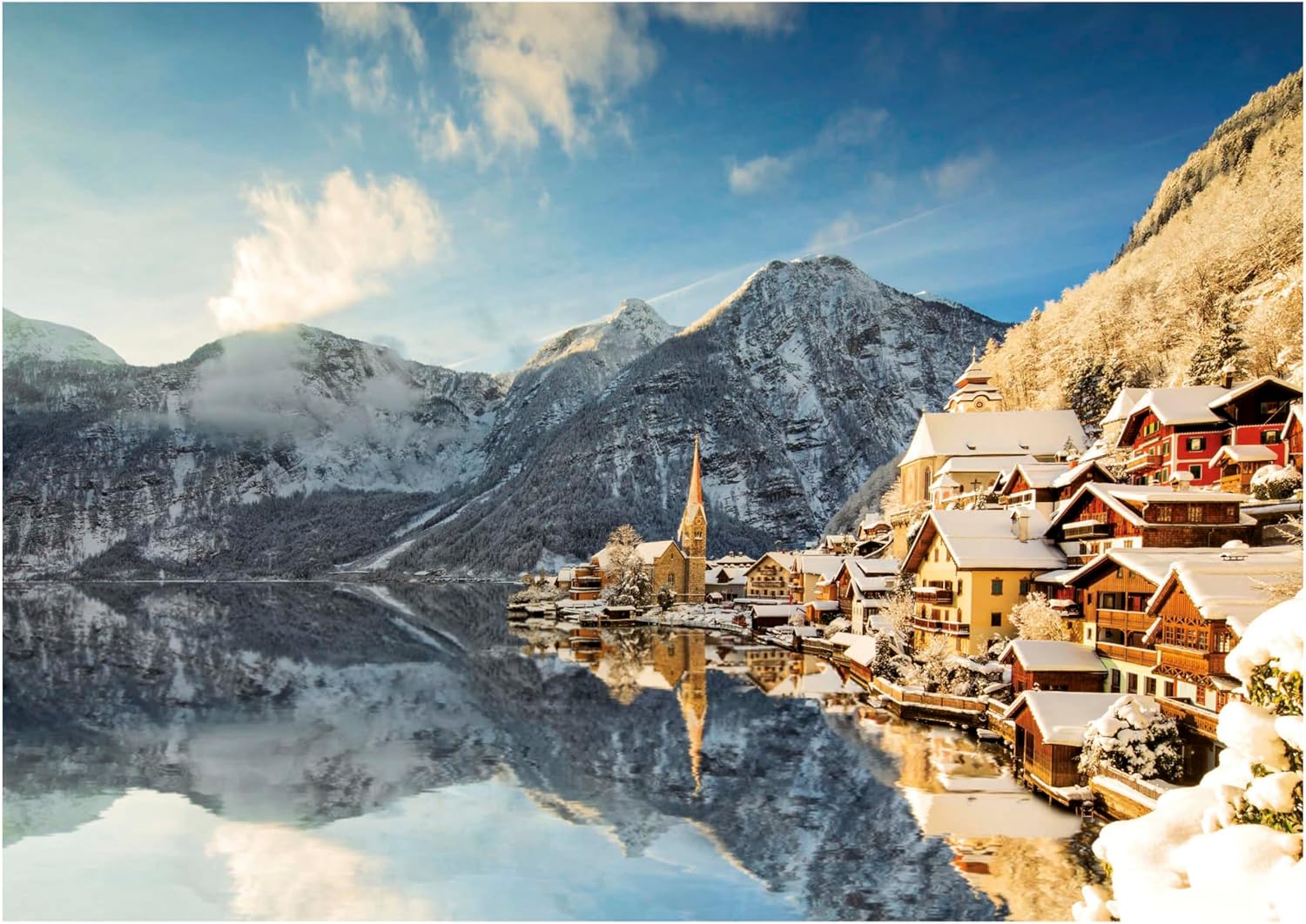 Thumbnail 1 de Educa puzzle 1500 pièces pour adultes Hiver à Hallstatt (85 x 60 cm) dès 14 ans