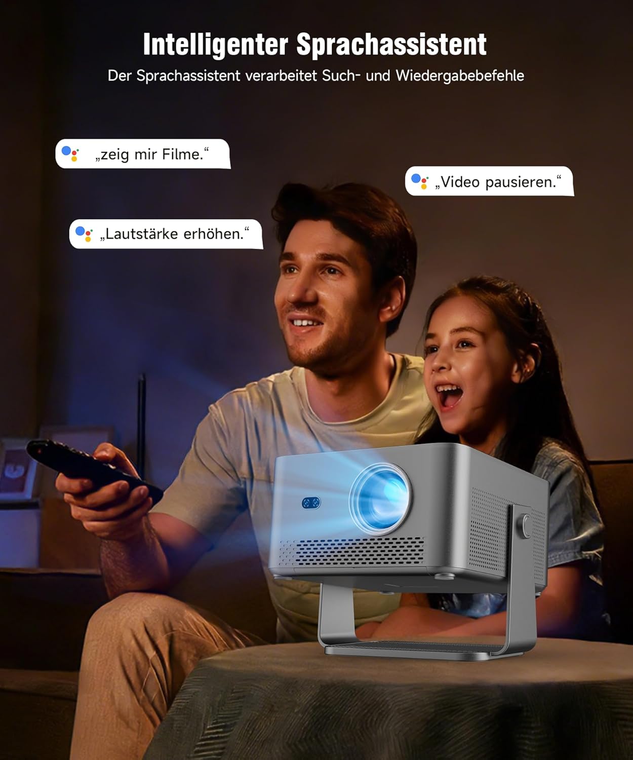 Thumbnail 2 de Magcubic Beamer 4K HY450GT: smarter 1080p Native Projektor mit WiFi, Bluetooth und Sprachsteuerung