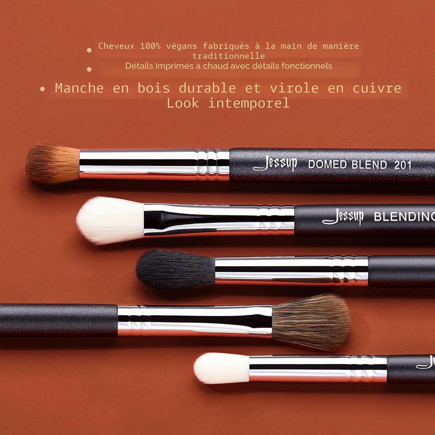 Thumbnail 6 de Jessup Pinceaux Maquillage Yeux 28 pièces : fards, estompage, eyeliner et sourcils