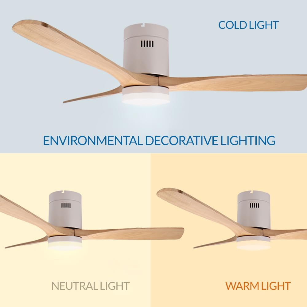 Detalle 2 de M Ledme Ventilador de Techo LED 58W Blanco con Control Remoto 🌬