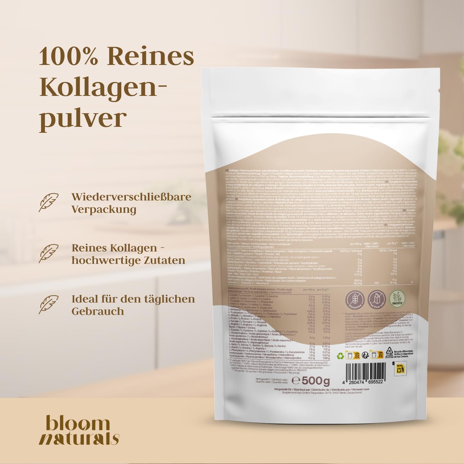 Thumbnail 4 de Grassgefüttertes Collagen Pulver 500g