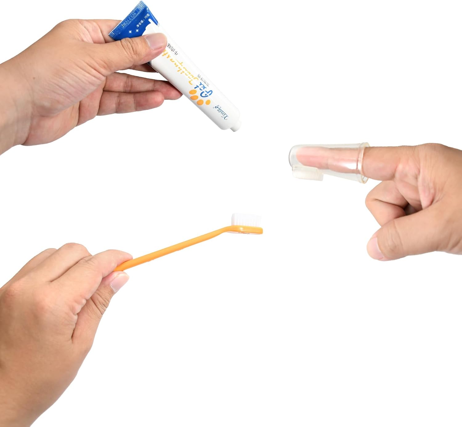 Dog Toothbrush and Toothpaste Kit for Pets