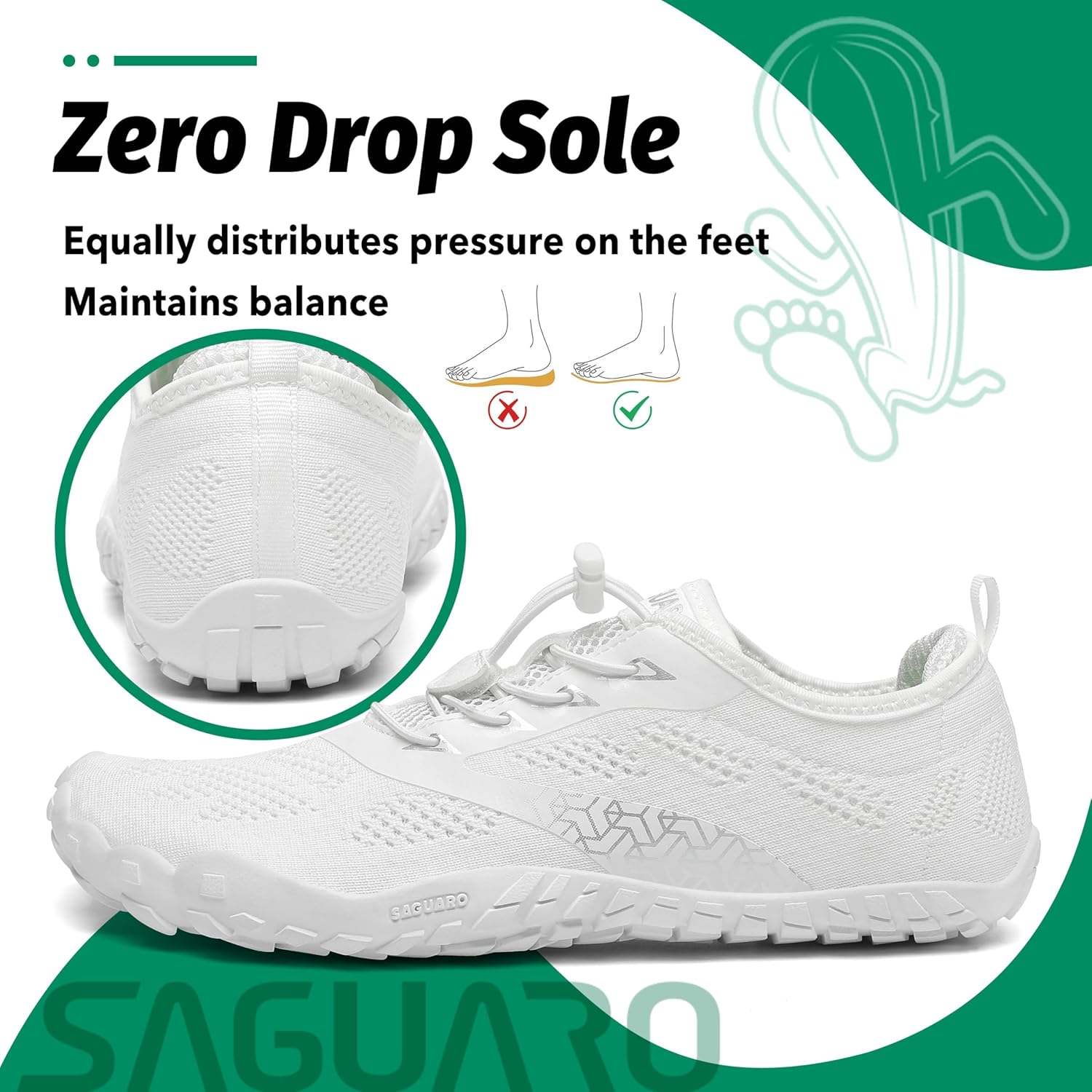 Thumbnail 5 de SAGUARO Scarpe Barefoot con Dita per Trekking e Trail Running (36-48) - Flessibilità leggera