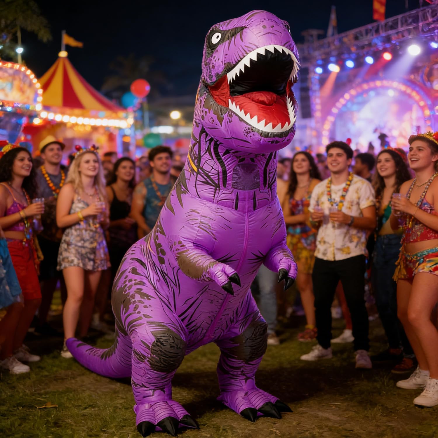 Thumbnail 6 de JASHKE Inflatable Dinosaur Costume Adult – Blow-Up T-Rex Fancy Dress