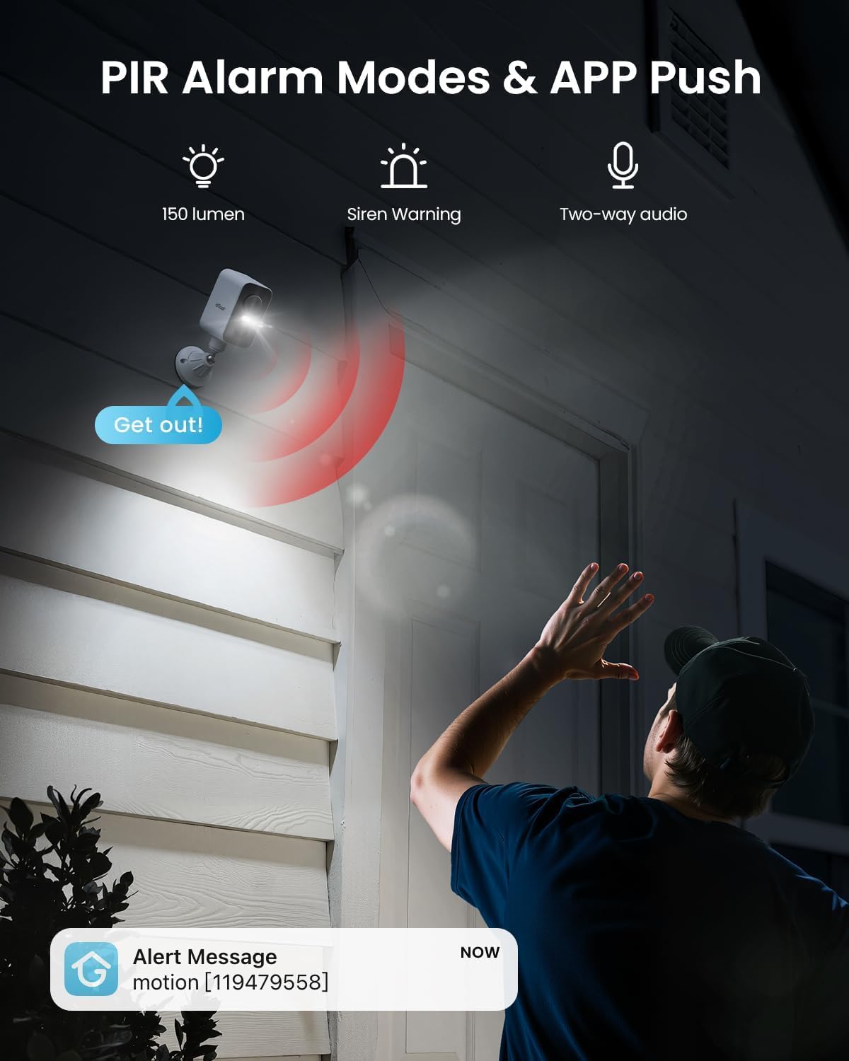 Detalle de ieGeek 4G LTE Cellular Solar Security Camera Outdoor – 2K, No WiFi, Solar Powered with SIM Card