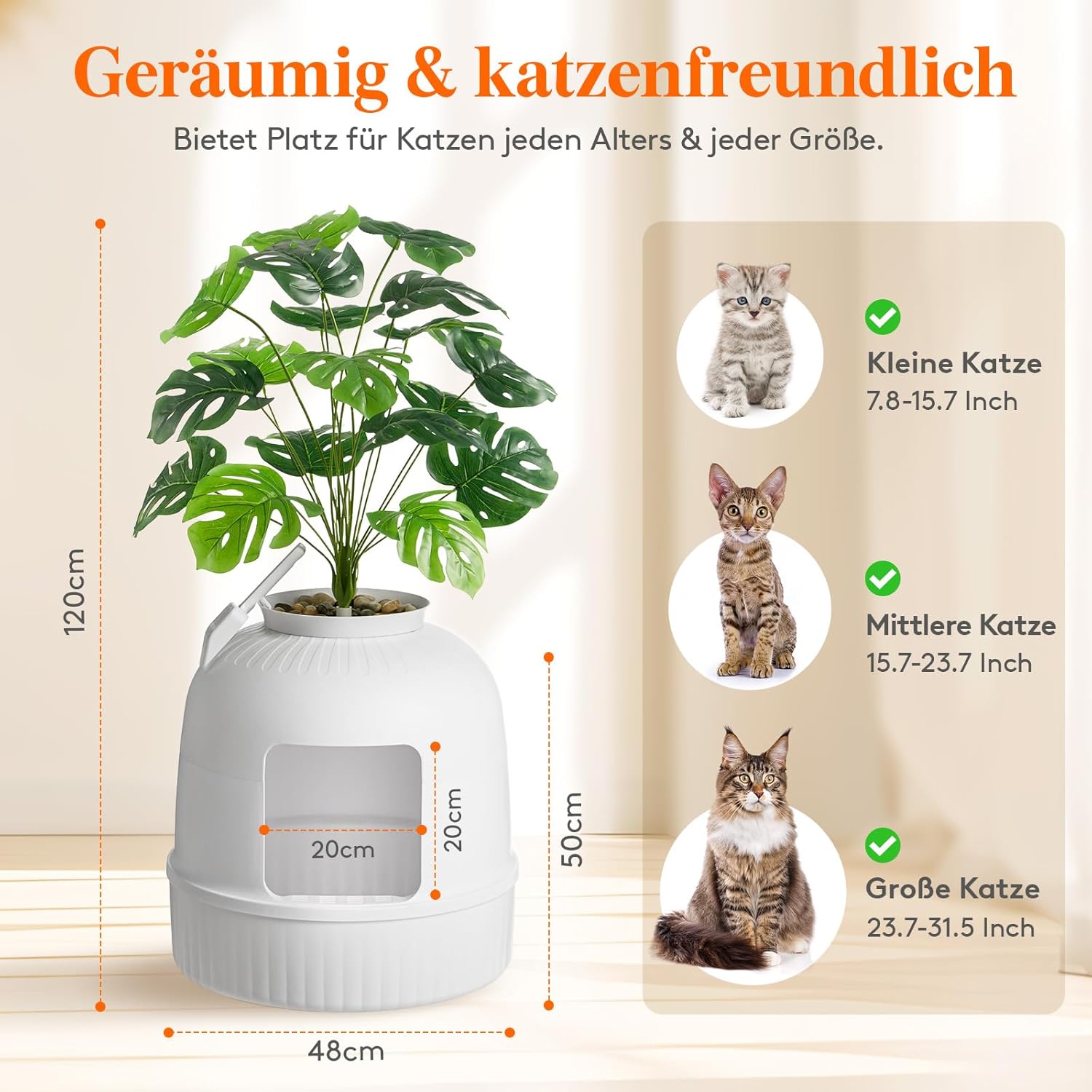 Thumbnail 4 de Lifewit Katzenklo Blumentopf mit Pflanze & Schaufel - Katzentoilette XXL