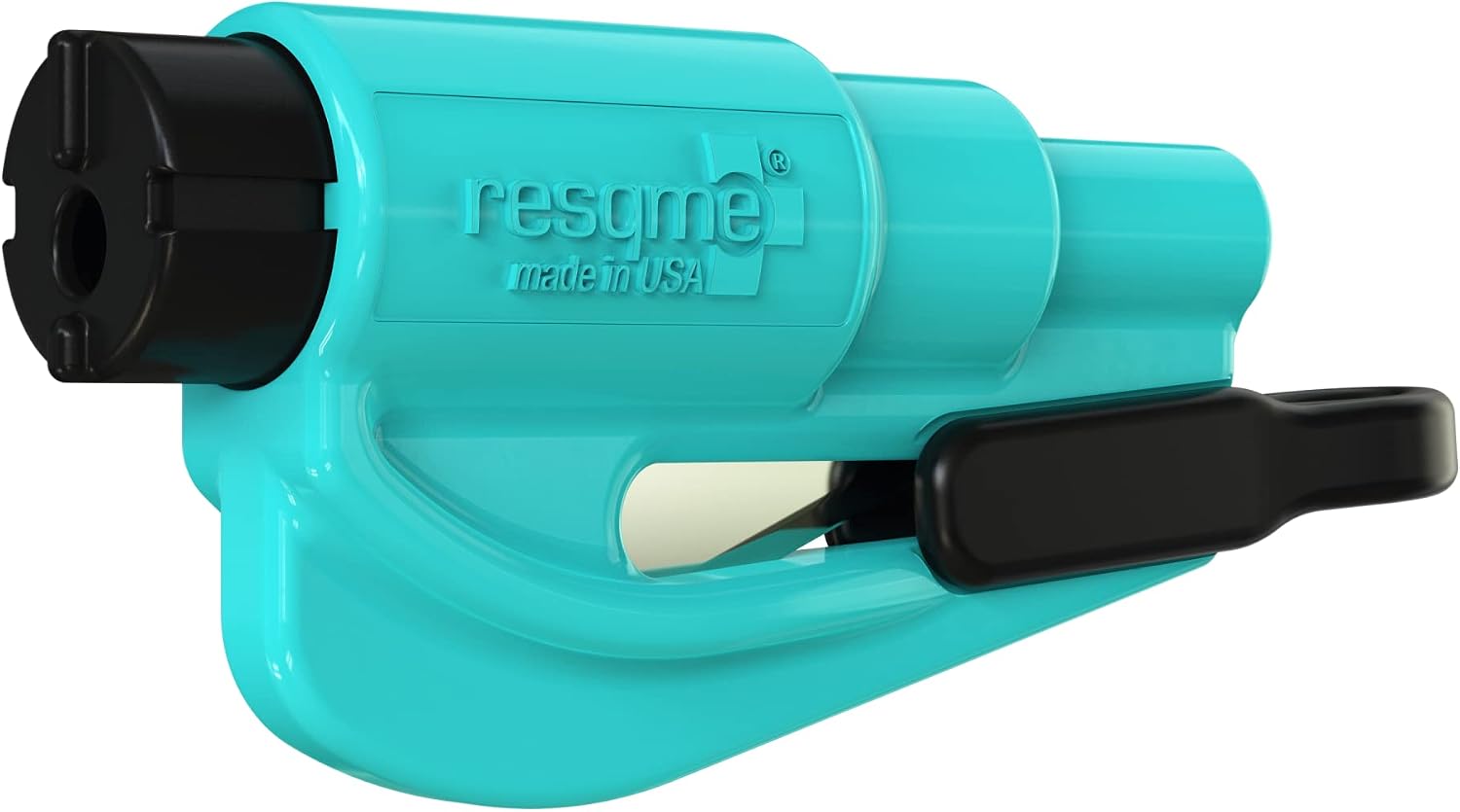 resqme Porte-clés Sécurité Voiture : brise-vitre et coupe-ceinture avec marteau d’urgence