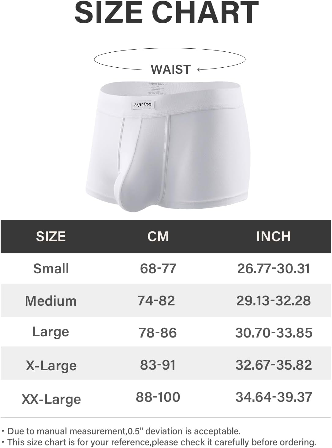 Detalle 2 de Arjen Kroos Bambus-Boxershorts für Herren im 3er-Pack (weiche, atmungsaktive Unterwäsche)