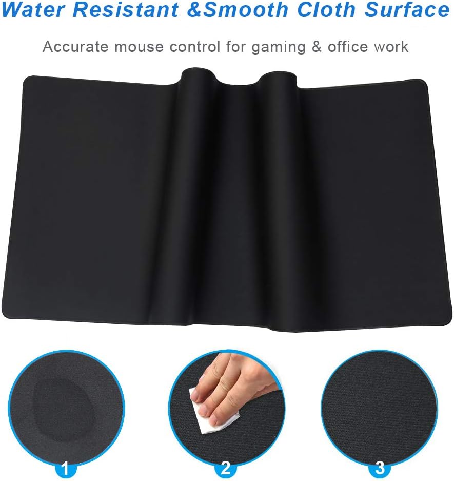 Thumbnail 3 de Cmhoo XXL Professional Large Mouse Pad & Computer Game Mouse Mat (90x40, Black)