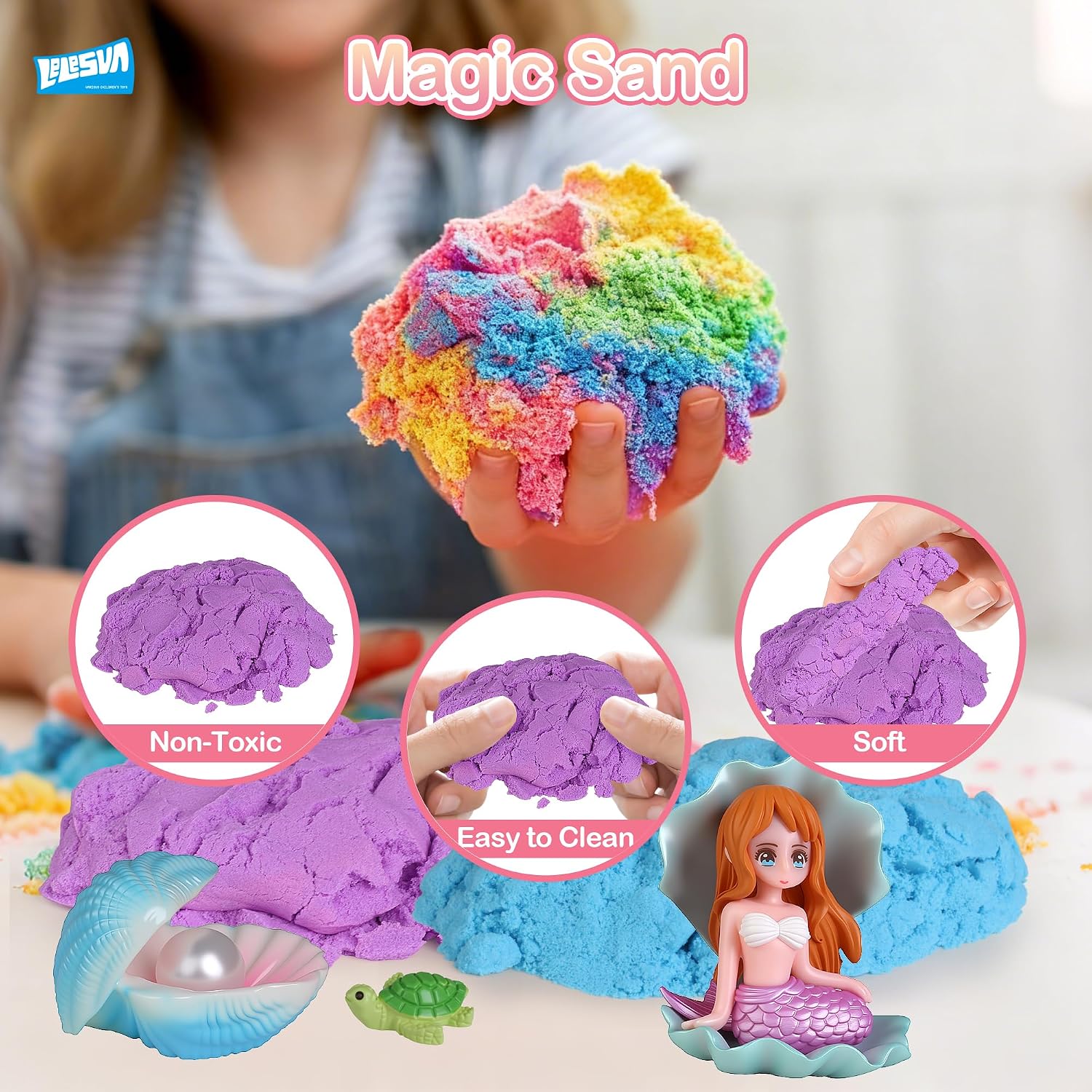 Detalle de Mermaid Terrarium Craft Kit for Kids: DIY Arts & Crafts with LED Night Light and Remote