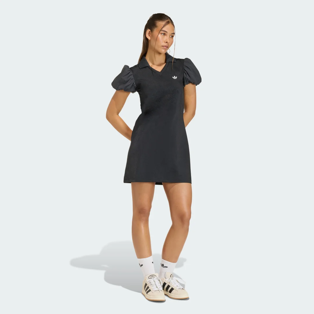 Thumbnail 2 de Vestido con mangas abullonadas de Adidas - color negro