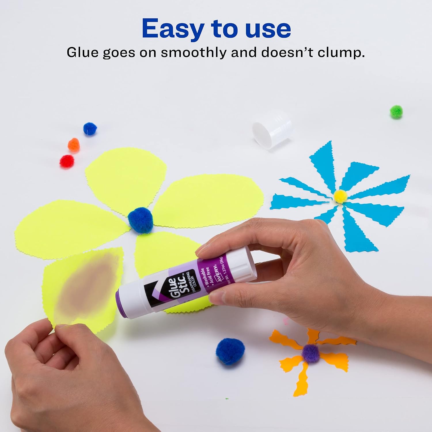 Thumbnail 3 de Avery 98071 Glue Stic, Disappearing Purple, Washable, 1.27 oz, 6 Sticks