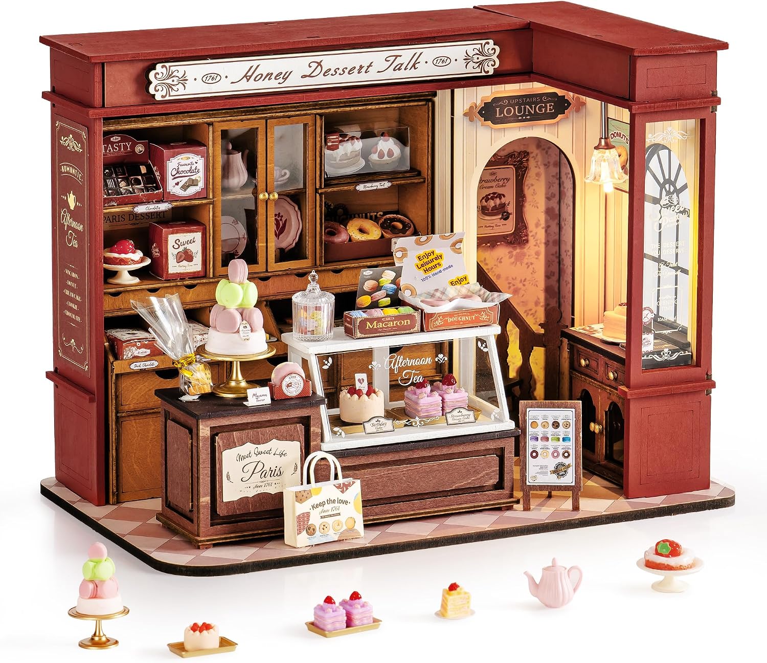 Detalle de Rolife Miniature Kit Conversation Dessert au Miel 4h