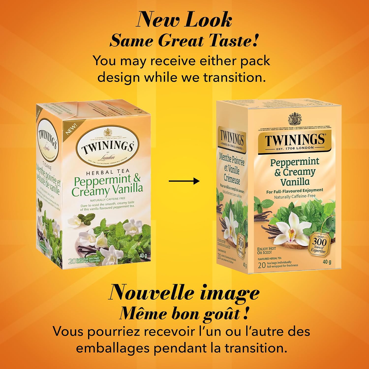 Detalle 2 de Twinings peppermint and vanilla herbal tea, 20 count