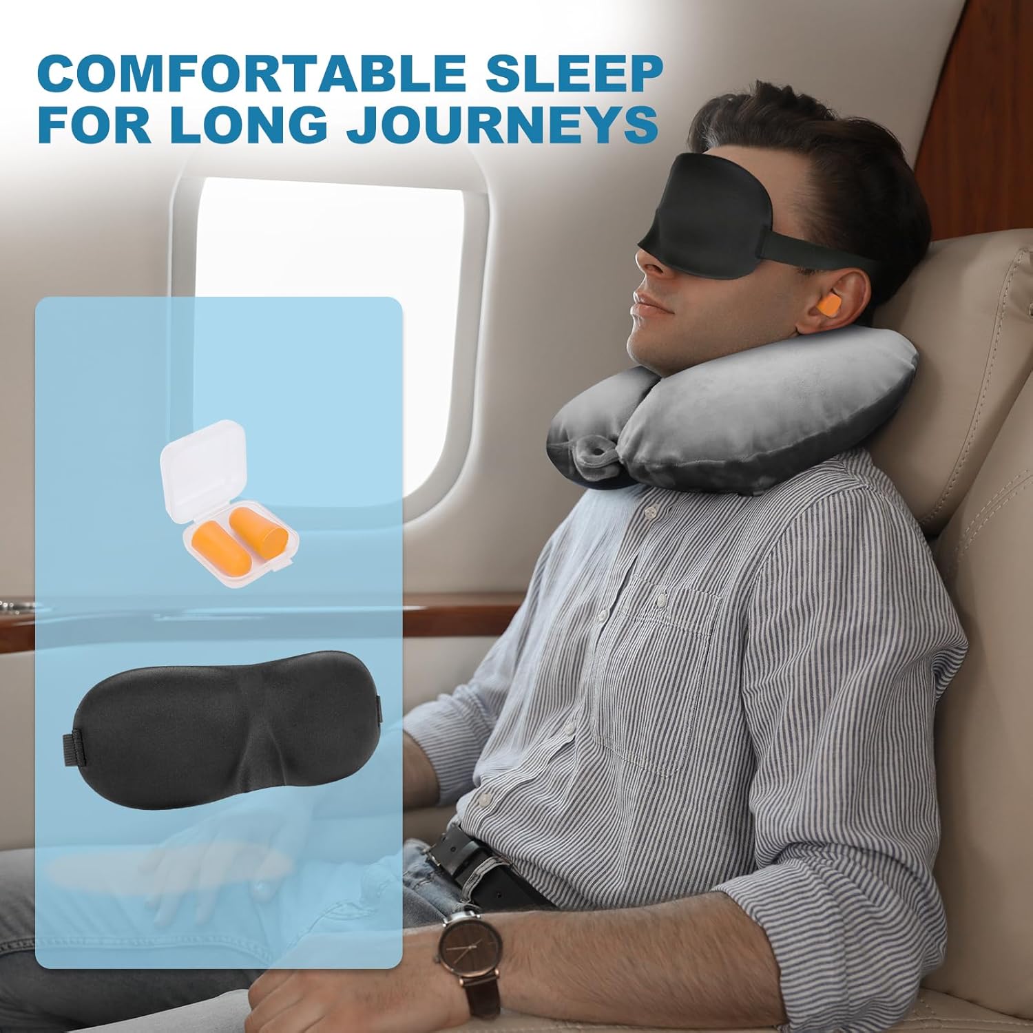 Thumbnail 6 de Cirorld Inflatable Travel Pillow 1-piece