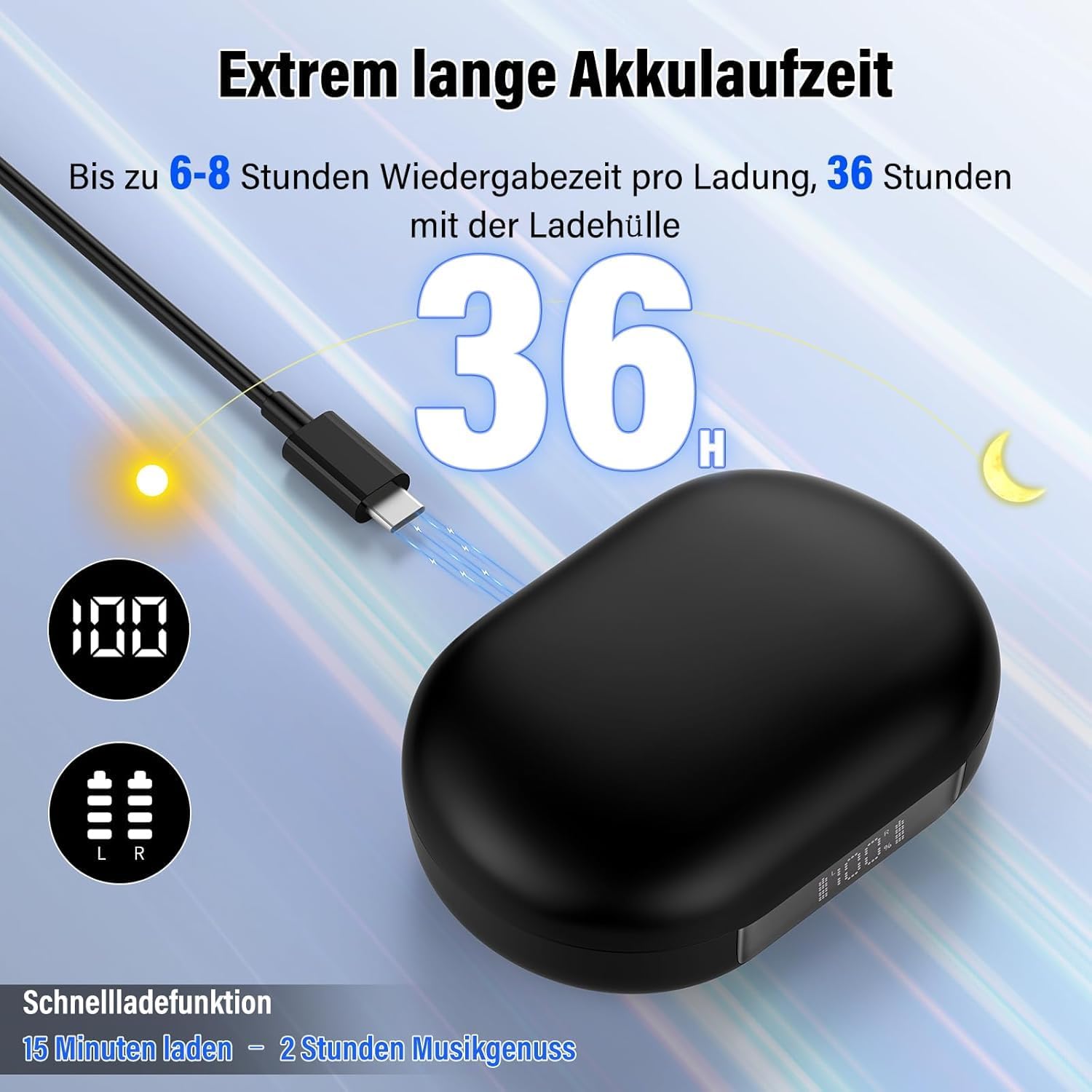 Thumbnail 2 de Écouteurs Bluetooth sans Ouverts 2026 HiFi – Conduction Aérienne, IP7, ANC ENC