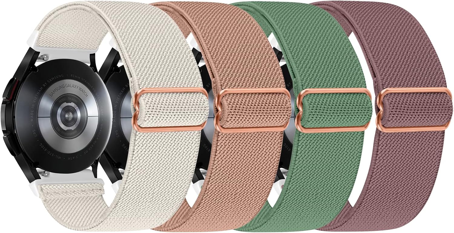Detalle de Elastic Nylon Strap 4-Pack (18–22mm) with Quick Release – Breathable, Lightweight Watch Straps