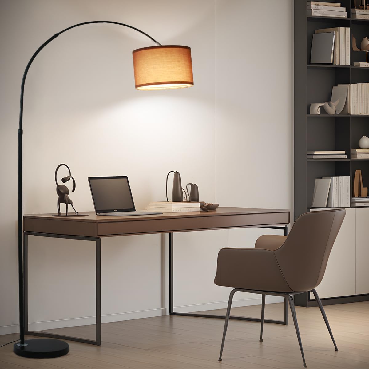 Detalle de ANTNELICHT LUNA Lampada da Terra ad Arco Vintage – Illuminazione dallo stile nordico per soggiorno e camera