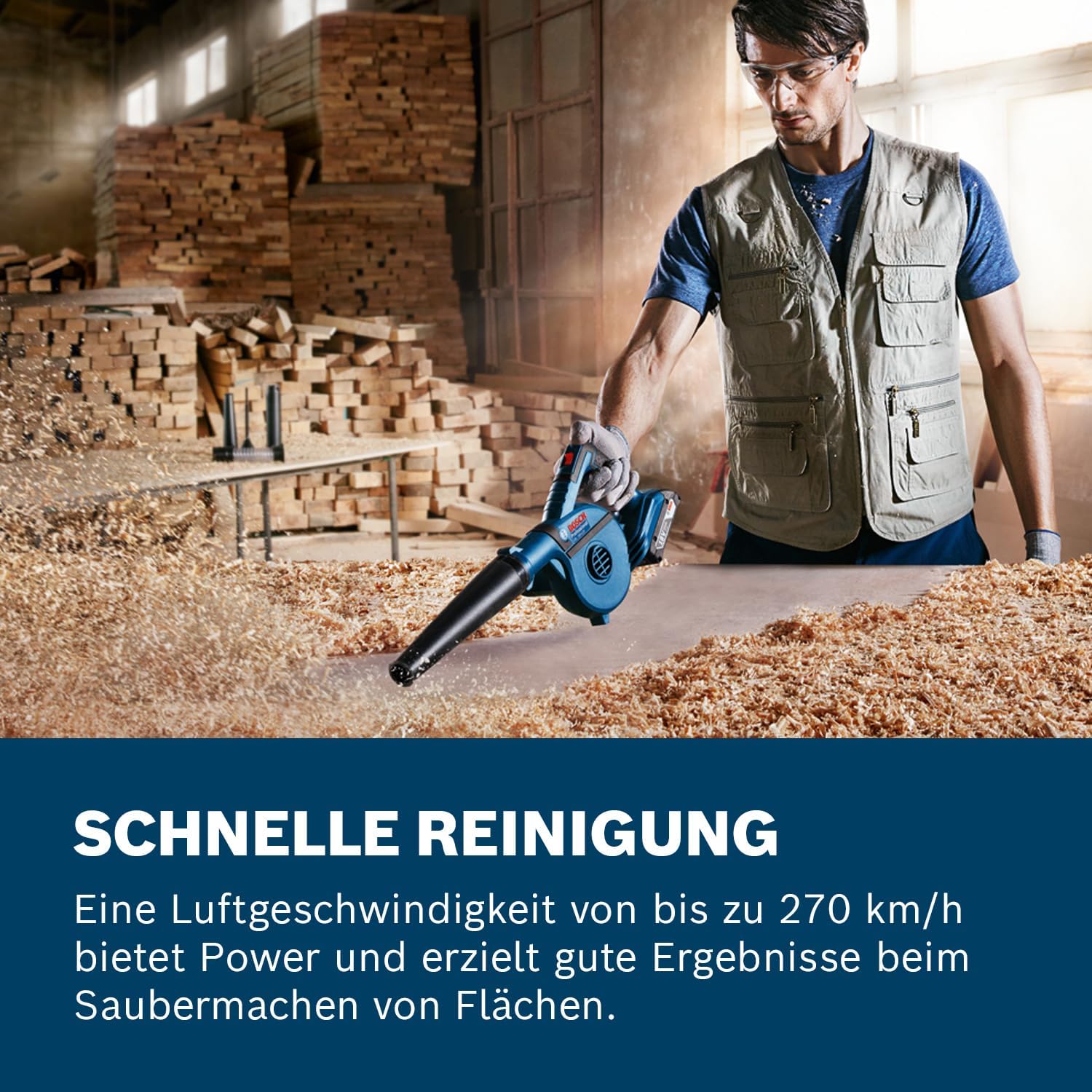 Thumbnail 3 de Bosch Professional 18V System Akku-Gebläse GBL 18V-120 inkl. Aufsätze (ohne Akku & Ladegerät)