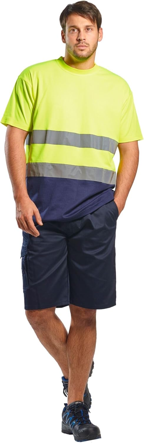 Detalle de Portwest S790 Men’s High Performance Comfort Combat Cargo Work Shorts (Navy, L)