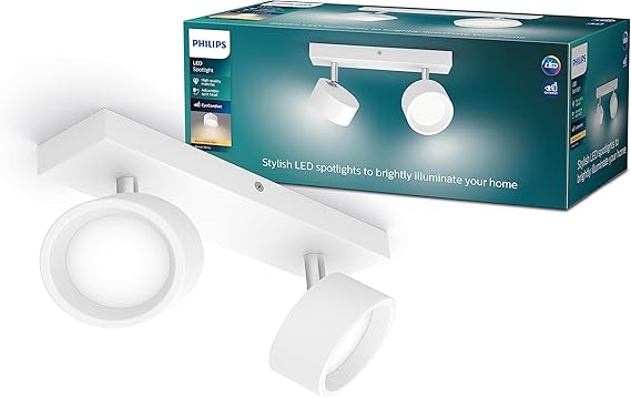 Detalle de Philips Barra de Iluminación Bracia, 2 Focos, Luz Cálida