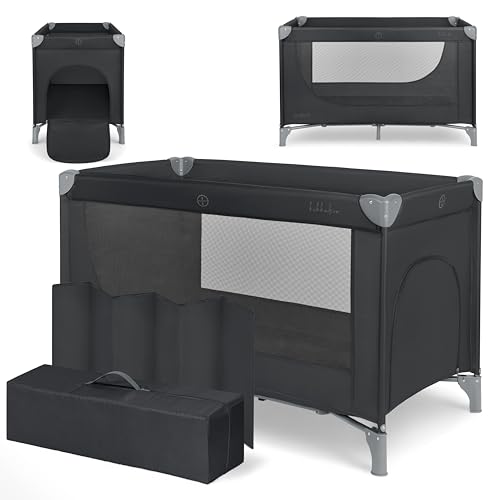 Detalle de KikkaBoo Cuna de Viaje SO Gifted 2026 – Cuna Bebe 120x60 cm hasta 15 kg, parque plegable y ligero