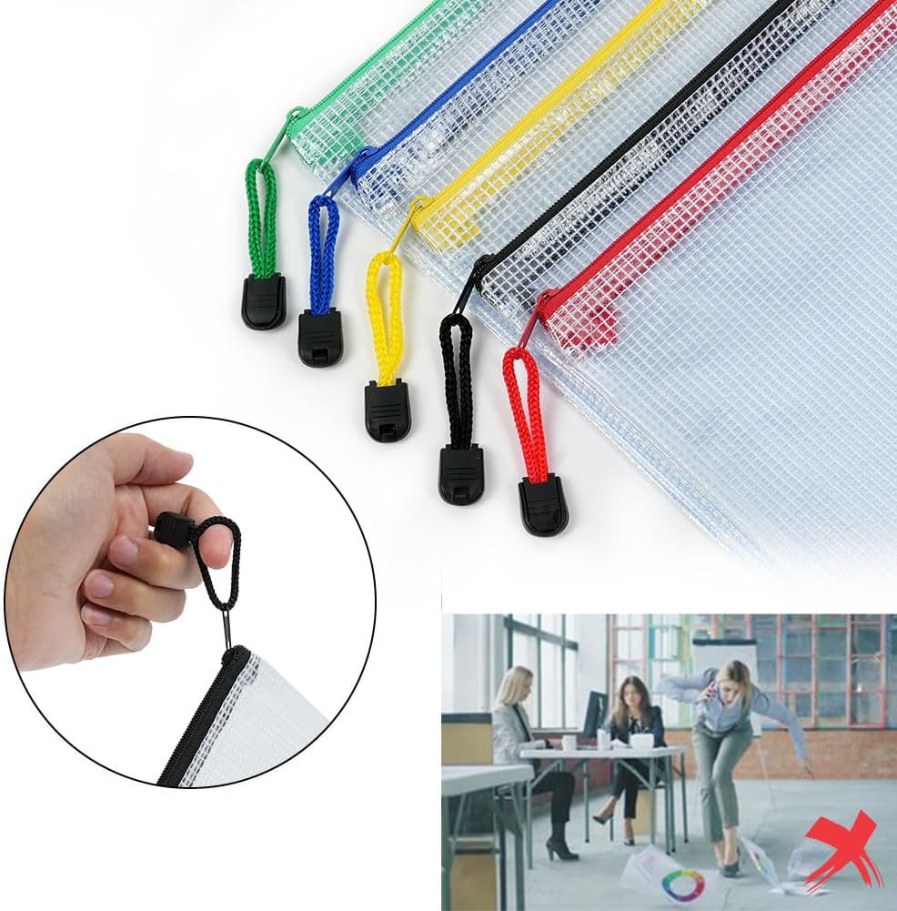 Thumbnail 5 de Vicloon Dokumententasche mit Reißverschluss A4 (10er-Set) – wasserdichte Mesh-Zip Beutel