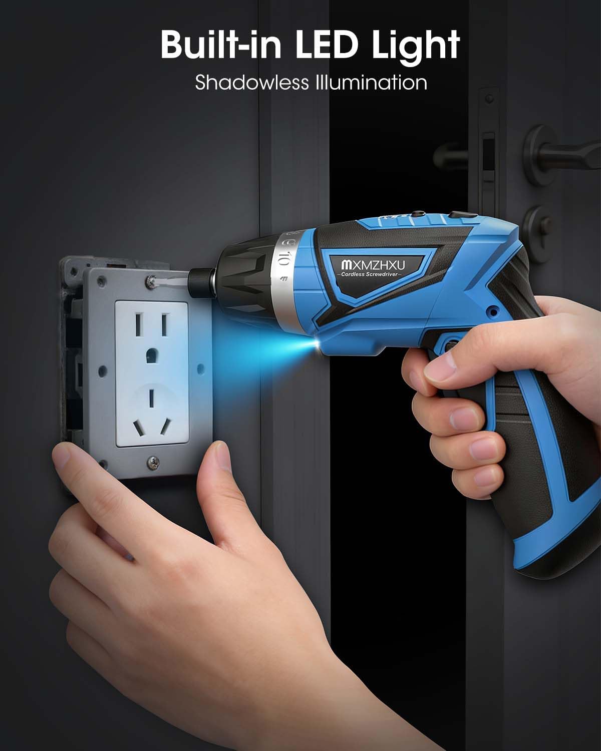 Thumbnail 6 de Cordless Screwdriver 8V 10Nm Max Torque Electric Screwdriver Set (47-Piece, 6+1 Settings)