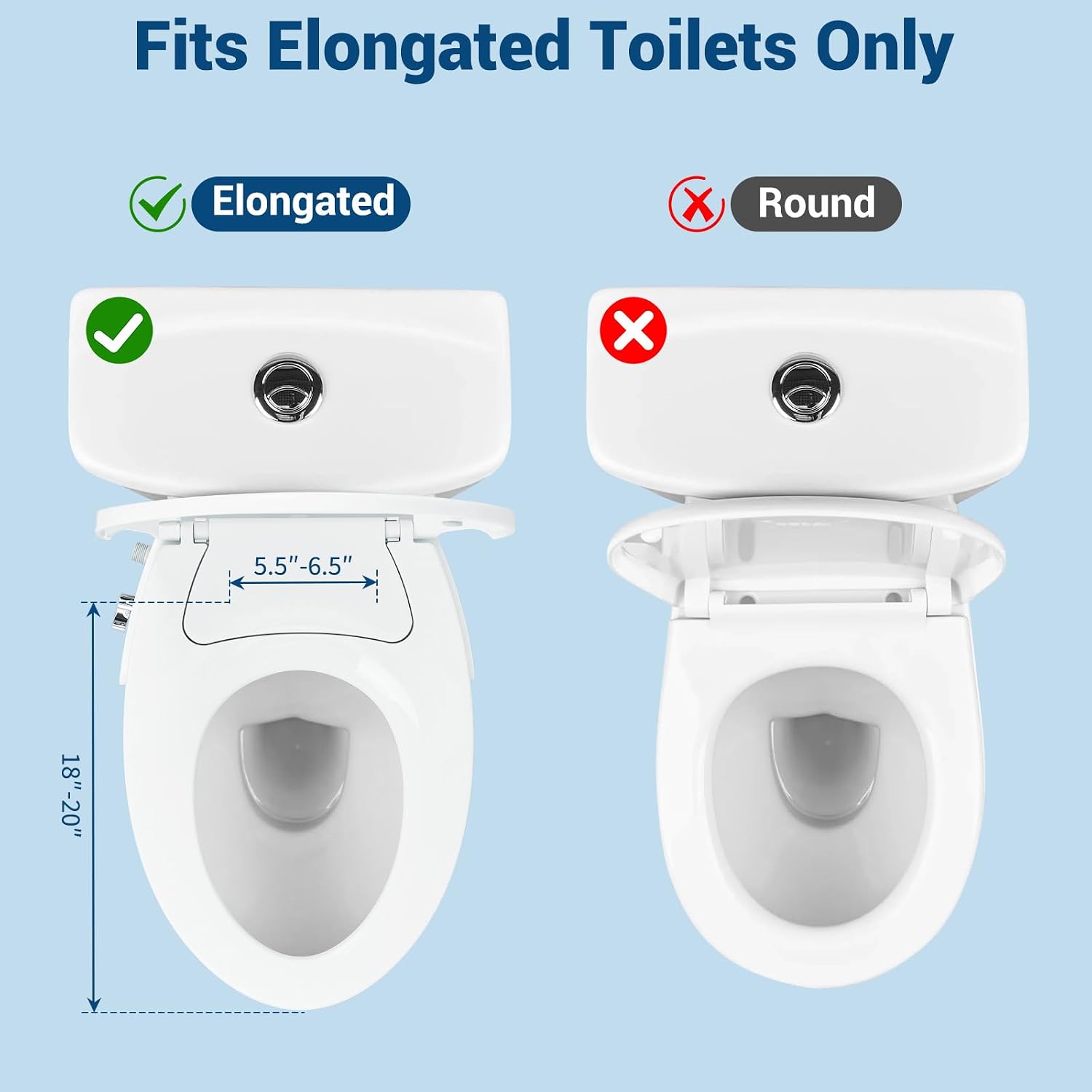 Thumbnail 1 de WildVenture bdH-IbG46eHTuYbDo-gVlUPvbOV-t Elongated Bidet Toilet Seat, Non-Electric