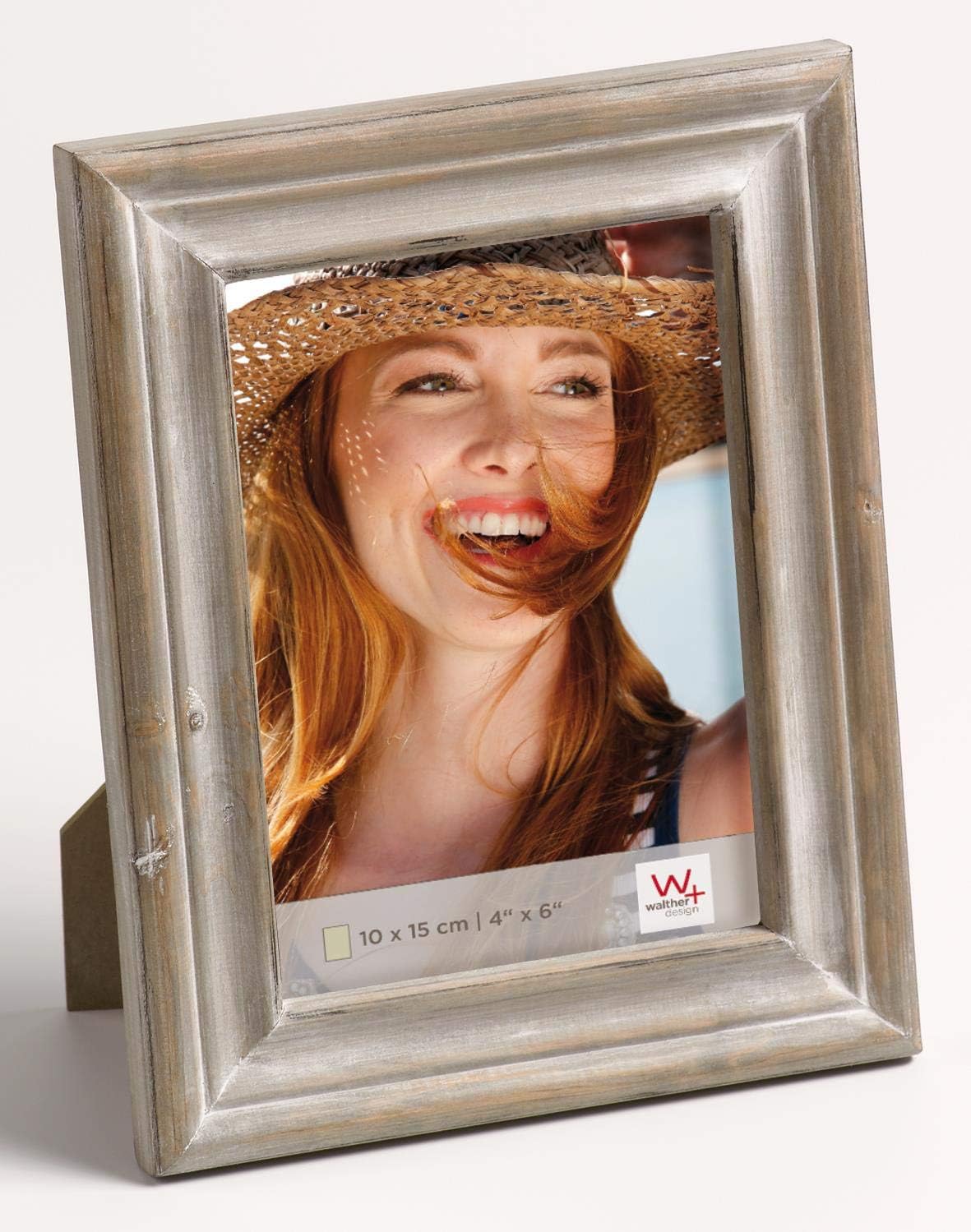 Detalle de Walther Design Cadre Photo Dijon 10 x 15 cm – Cadre portrait en bois marron QU015P