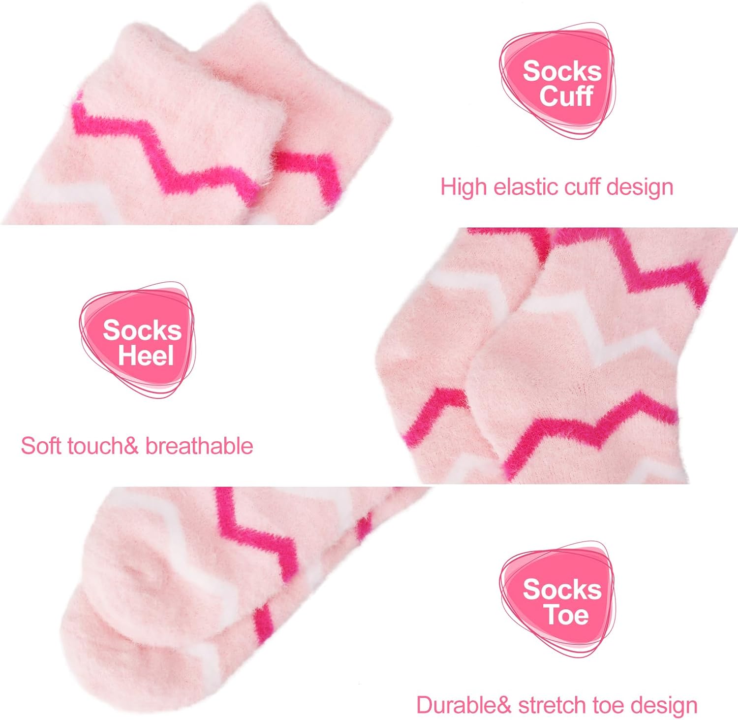 Thumbnail 4 de Casleovf Fluffy Socks Size 4-9 🧦