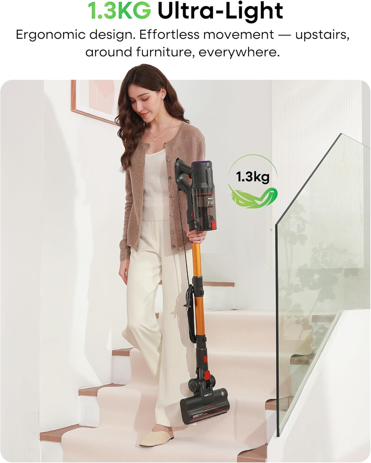 Thumbnail 5 de FAMIVAC Corded Vacuum Cleaner: 600W Power, 7m Cord, 60KPa Suction and 6-in-1 Versatility