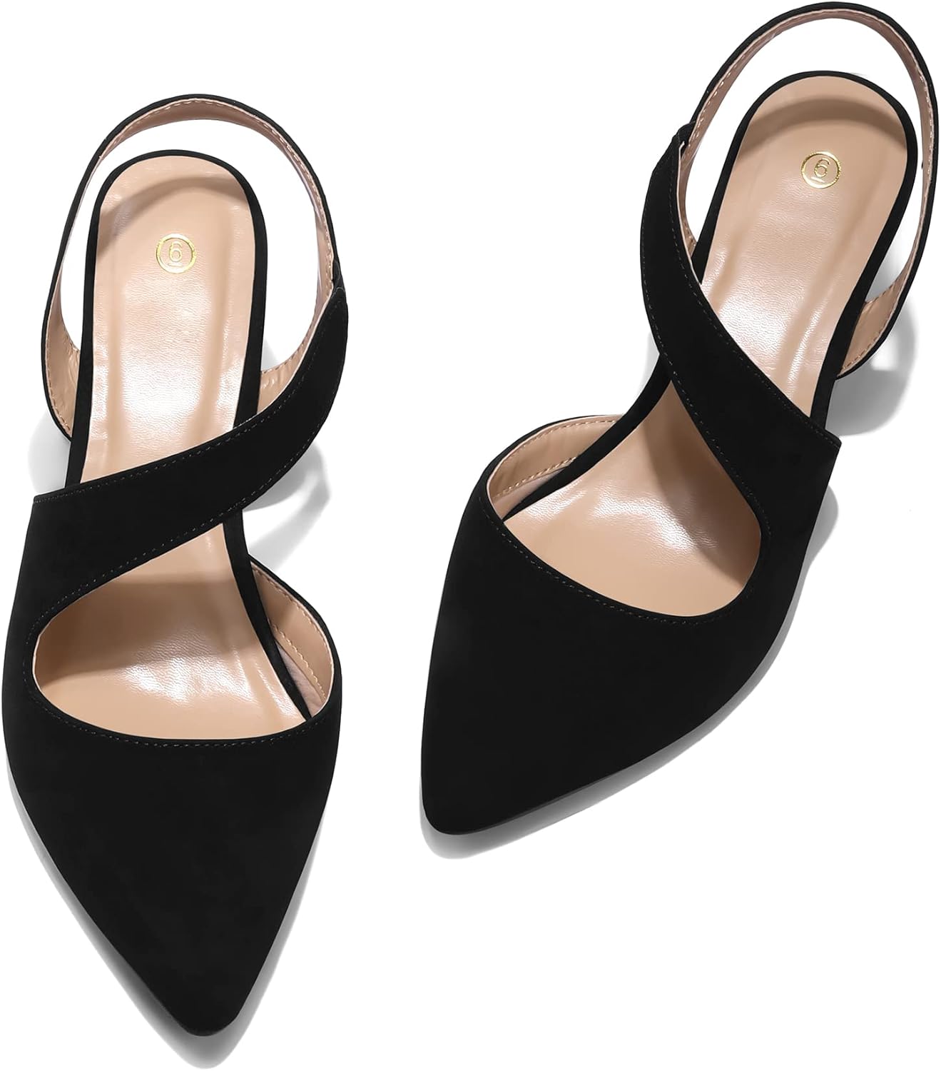 Thumbnail 4 de mysoft Low Heel Kitten Pumps 2 inch Slingback 👠