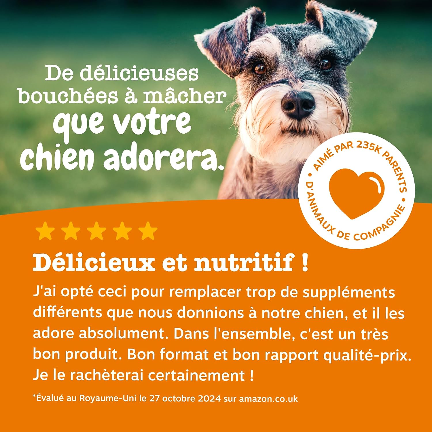 Thumbnail 6 de Zesty Paws 9-in-1 Multifonctions pour Chien Senior – Friandise cœur moelleux, 90 unités